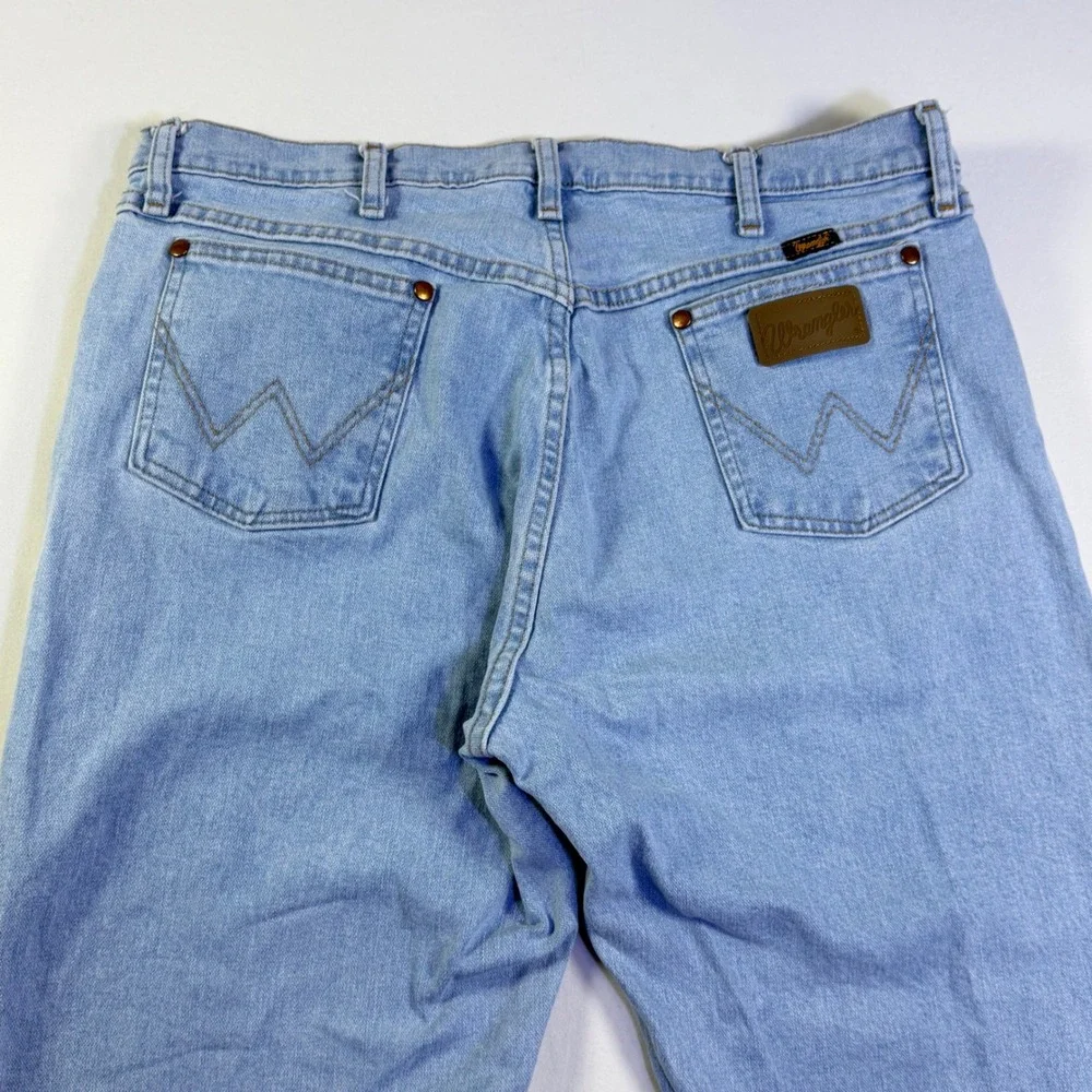 Wrangler‎ Mens Regular Fit Straight Leg Jeans Light Wash Blue 35x32 1013MAFGH